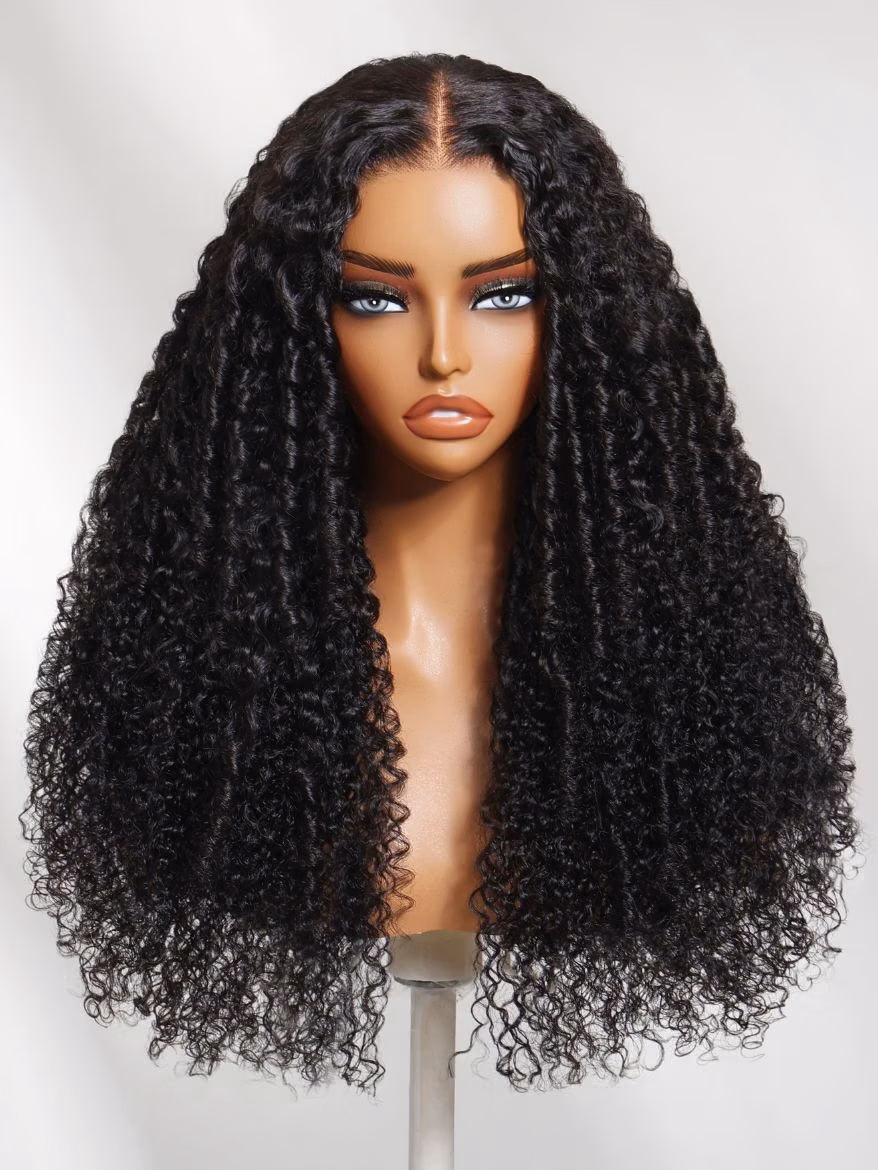 UNice Bye-Bye Knots™ 7x5 Lace Black Defined Coils 3C-4A Blend Curly Wig with Invisi Drawstring